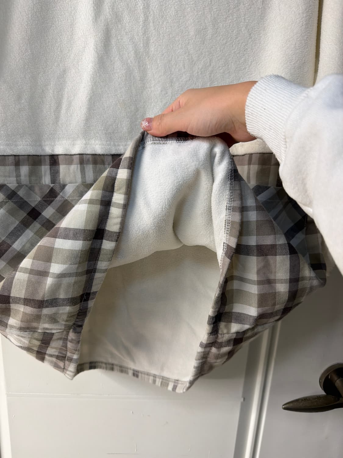 일본빈티지 모리 후리스 체크 원피스 상품이미지6