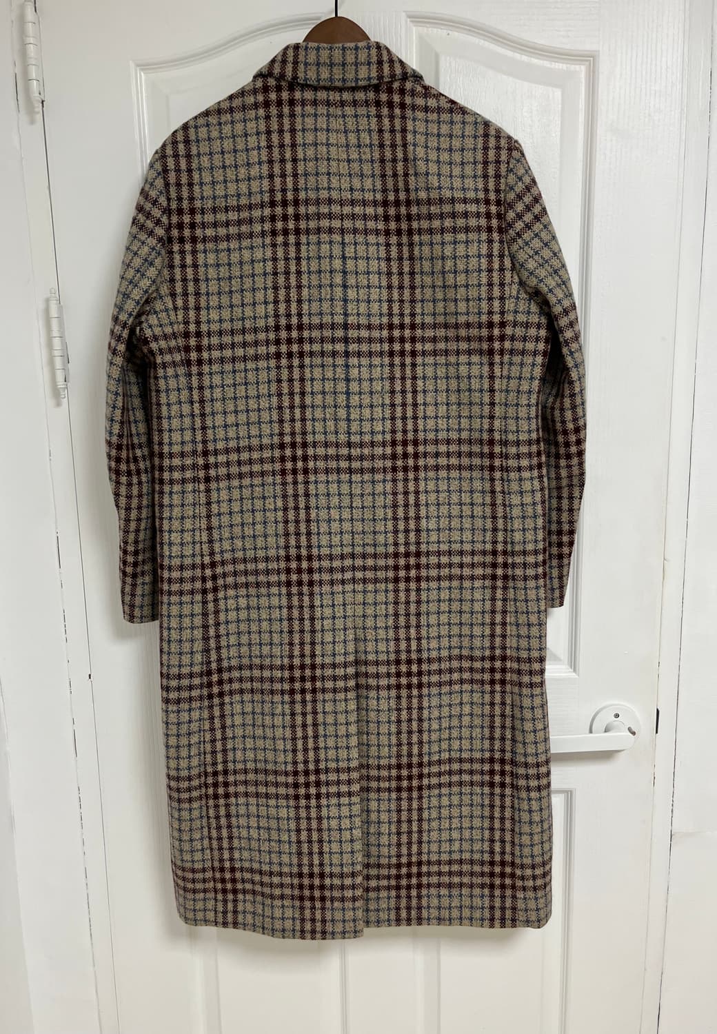 톰보이 테일러드 롱 체크 코트 (오버핏) 상품이미지2