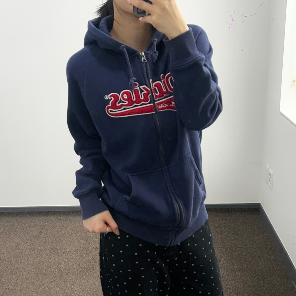 Dickies 디키즈 레드로고 네이비 후드집업 상품이미지2