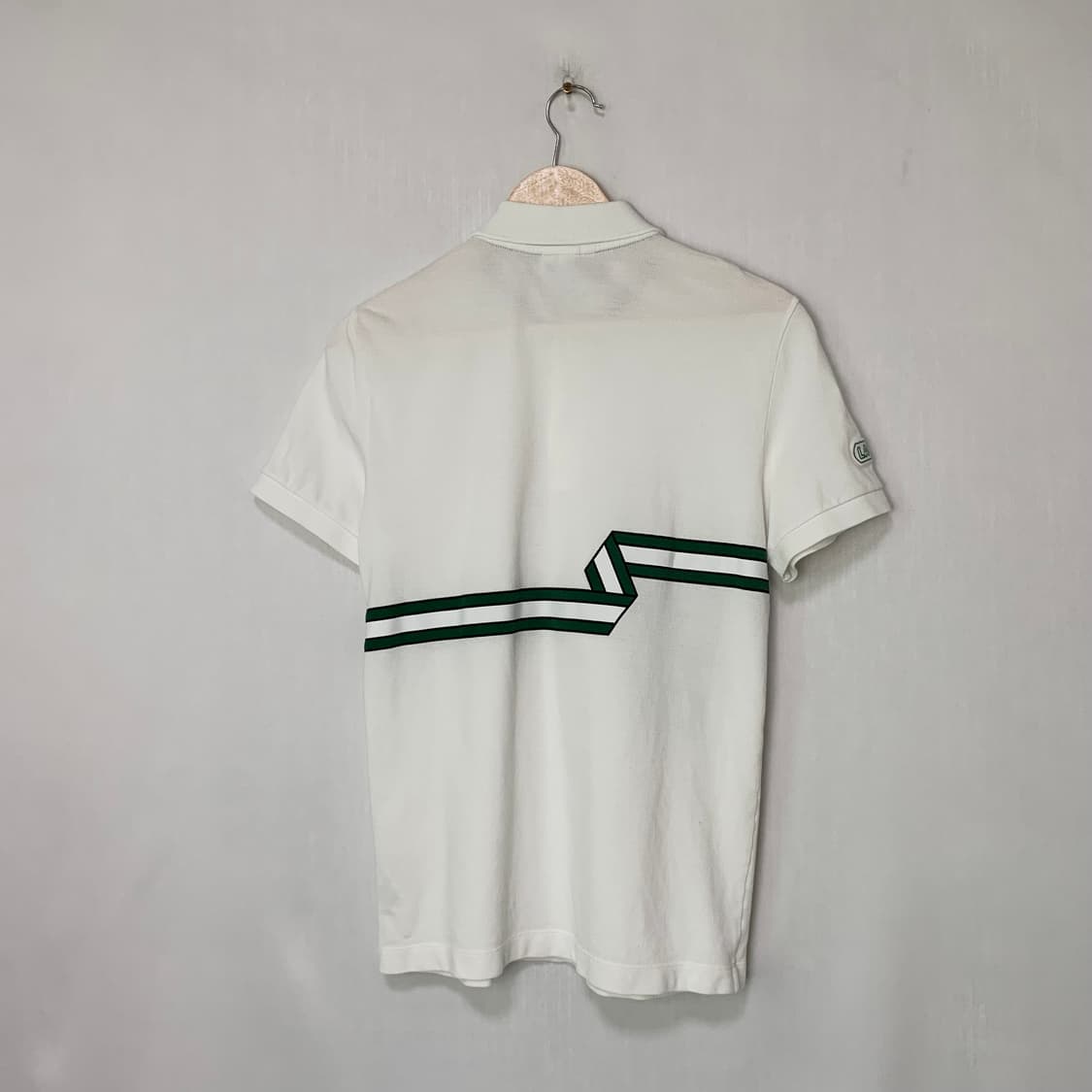 라코스테 화이트 그린 반팔 폴로티 카라 티셔츠 남성 S 남녀공용 상품이미지5