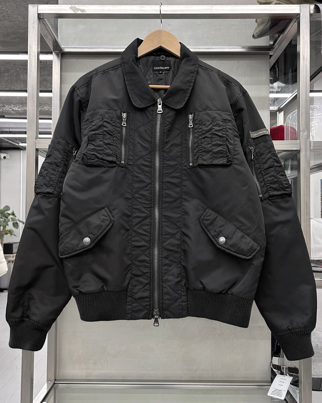 캘빈 클라인 00s 유틸리티 멀티 포켓 봄버 자켓 상품이미지1