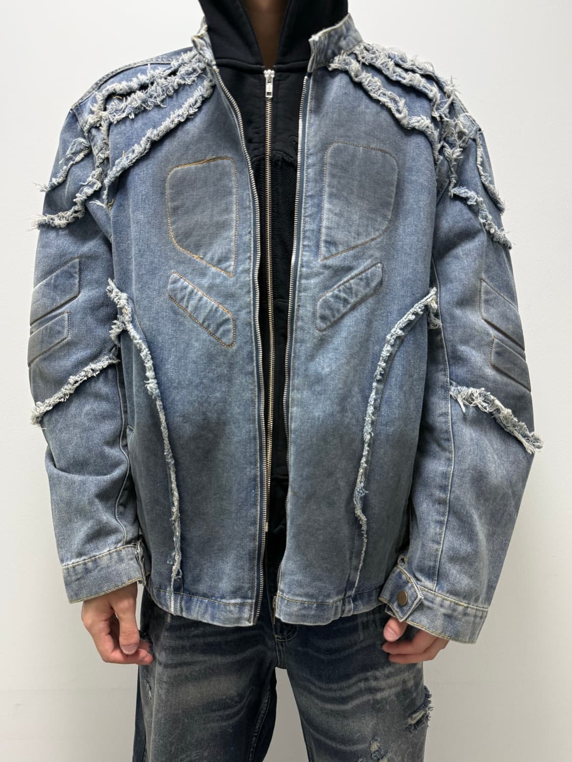 VTG WASHED FRINGE DETAIL DENIM JACKET 상품이미지8