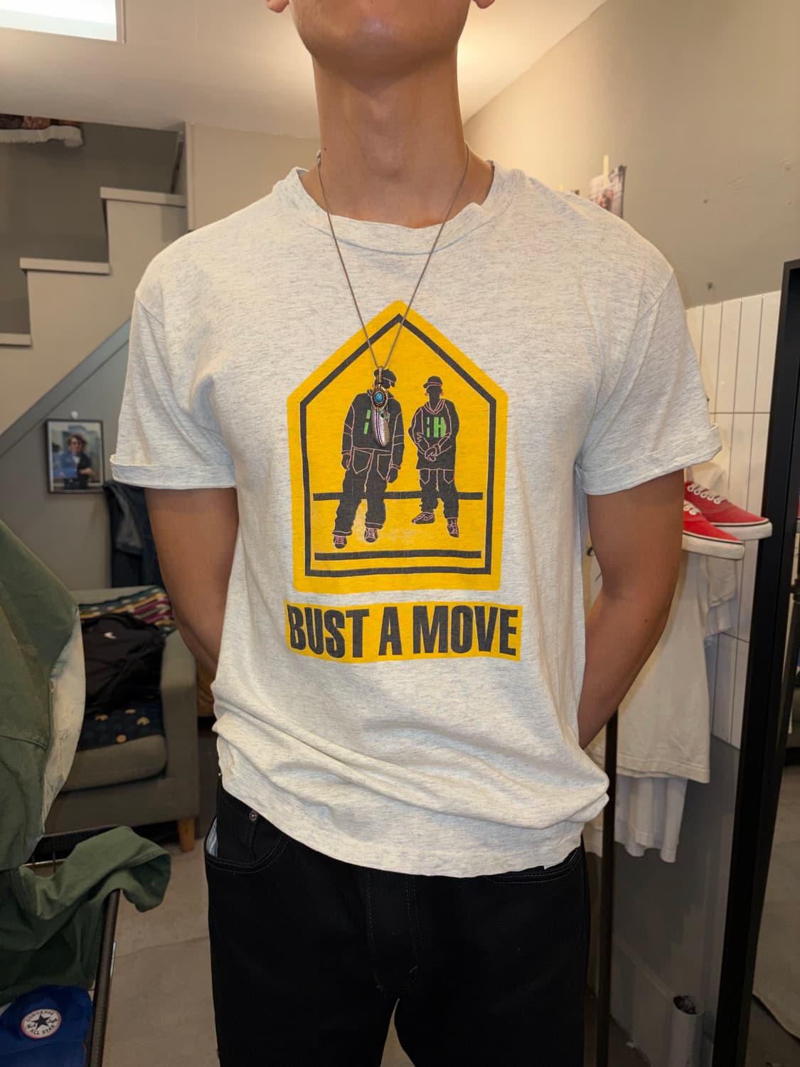 90’s Young MC Bust a Move print single T 상품이미지4
