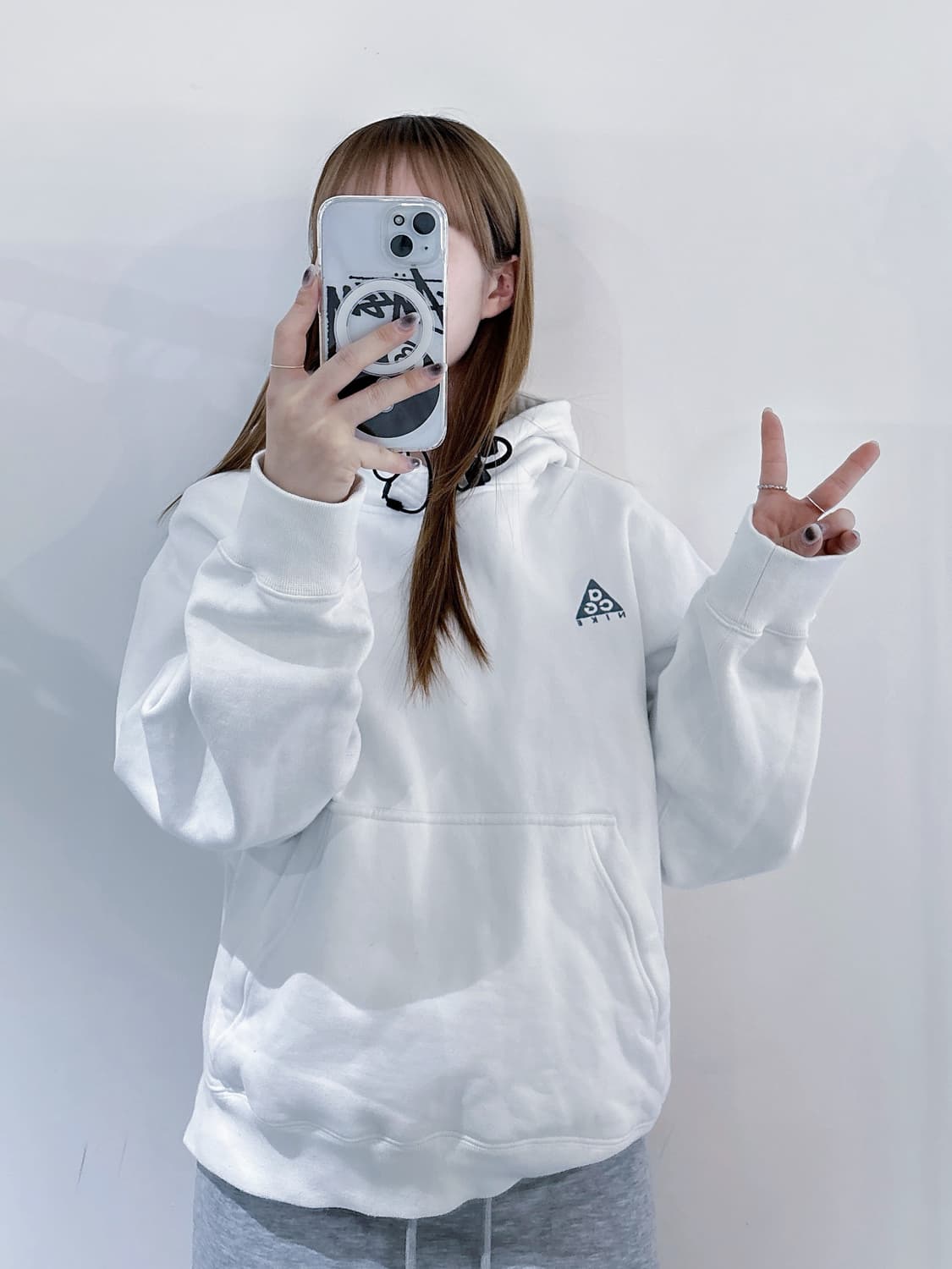 나이키 acg 화이트 후드 상품이미지1