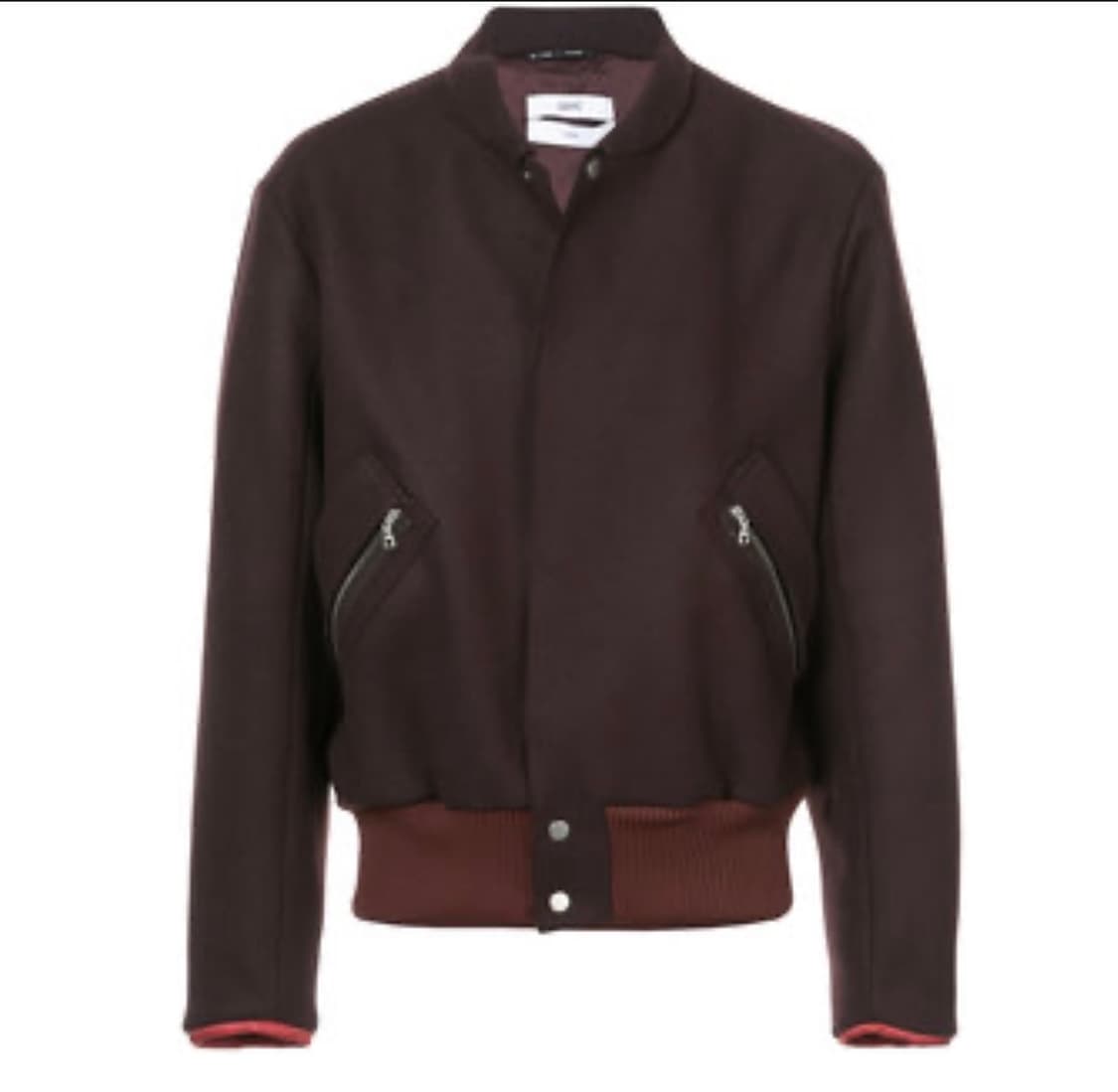 OAMC 밴드 카라 펠트 울 블루종 와인 L 상품이미지1