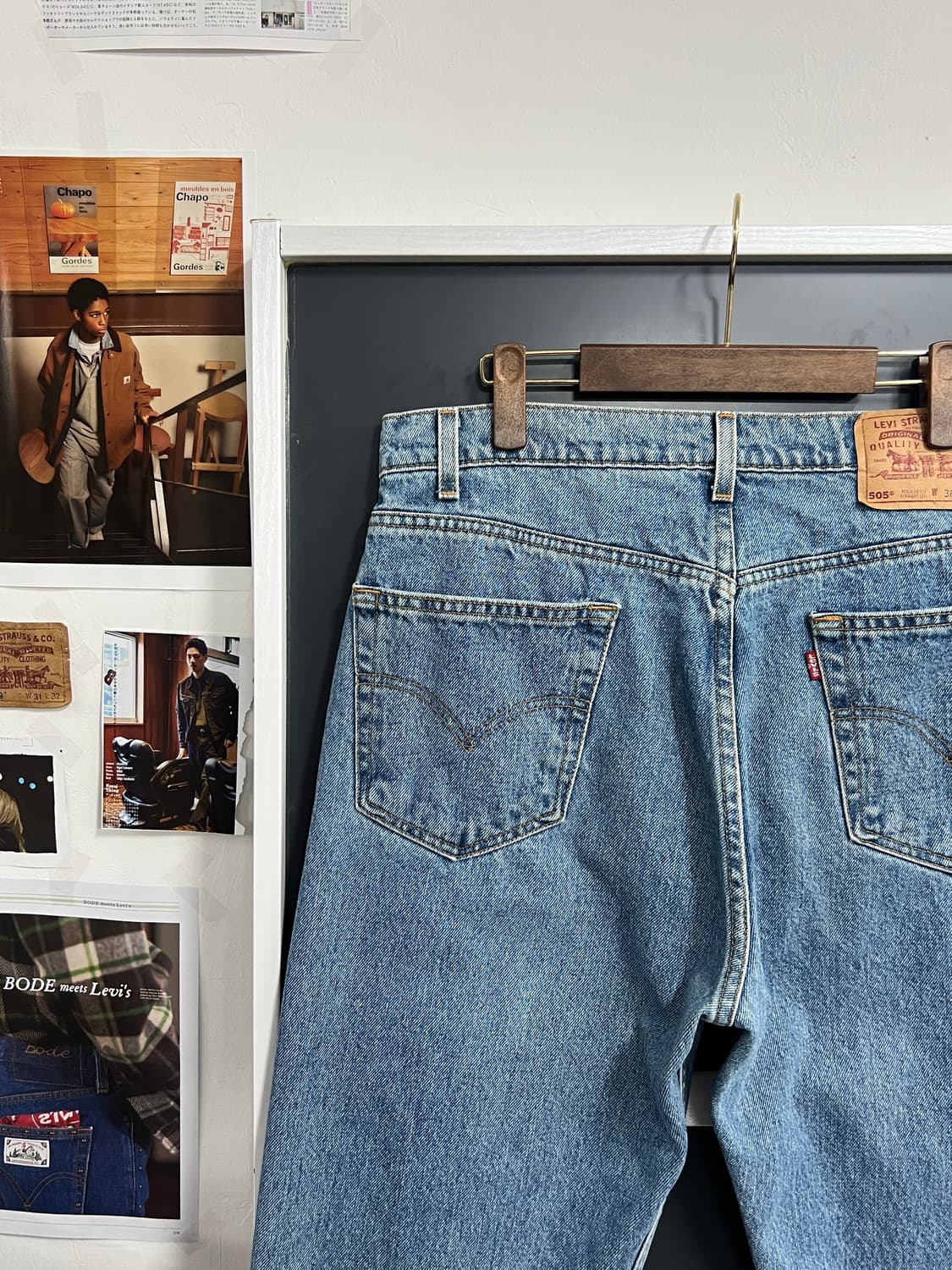 90s Levis 리바이스 505 레귤러 스트레이트 연청 데님 팬츠 상품이미지2
