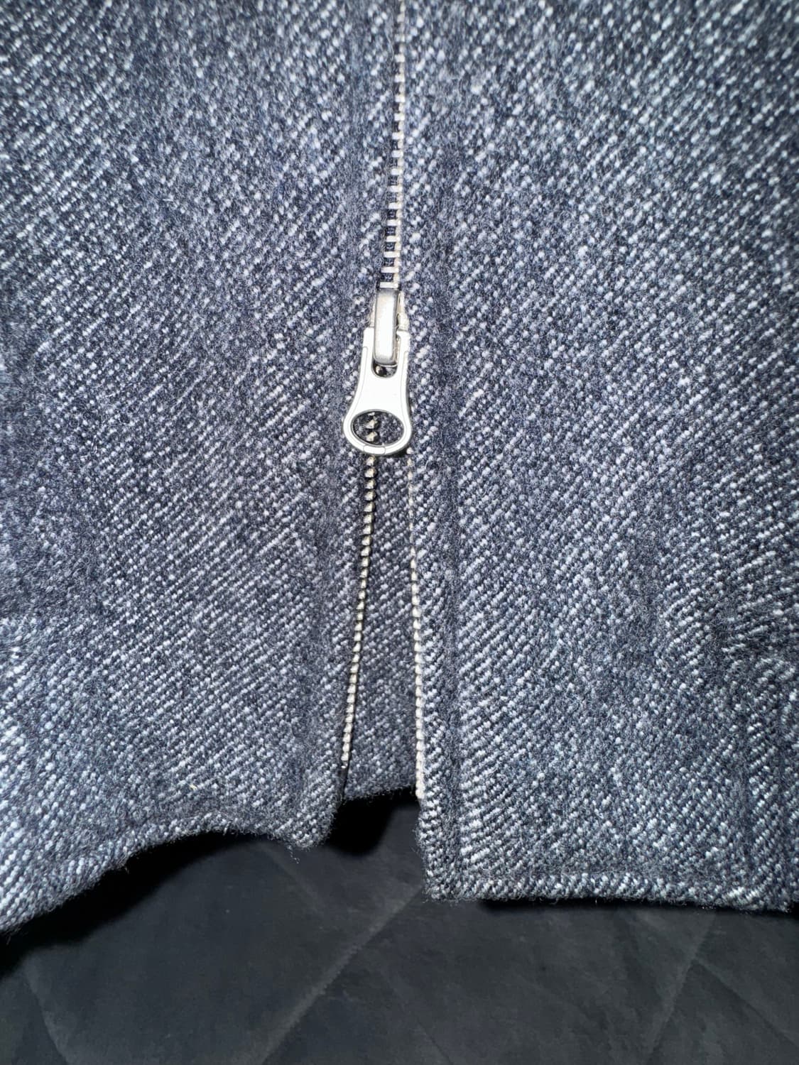 쿠어 버진 울 오버사이즈 짚업 블루종(멜란지네이비) M 판매합니다 상품이미지4