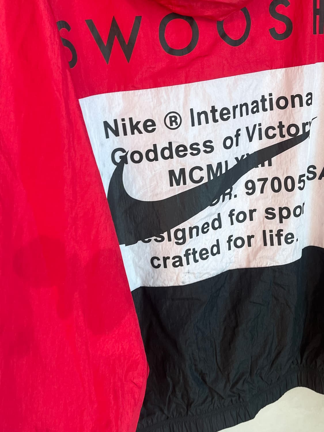 [XL] 나이키 더블 스우시 바람막이 레드/화이트/블랙 상품이미지9