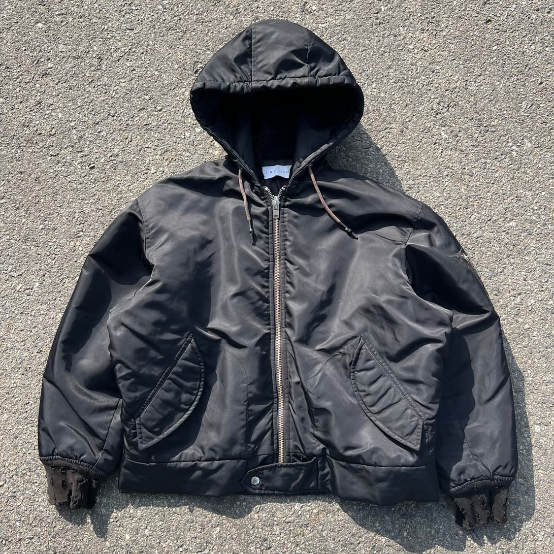 Iro 데미지 후디드 MA-1 플라이트 자켓 상품이미지1