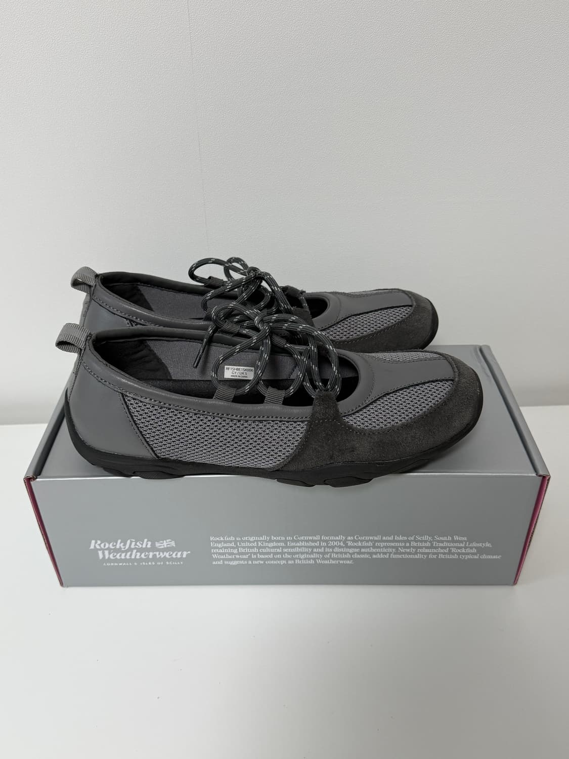 락피쉬웨더웨어 니콜 레이스업 스니커즈 (그레이, 245) 상품이미지2