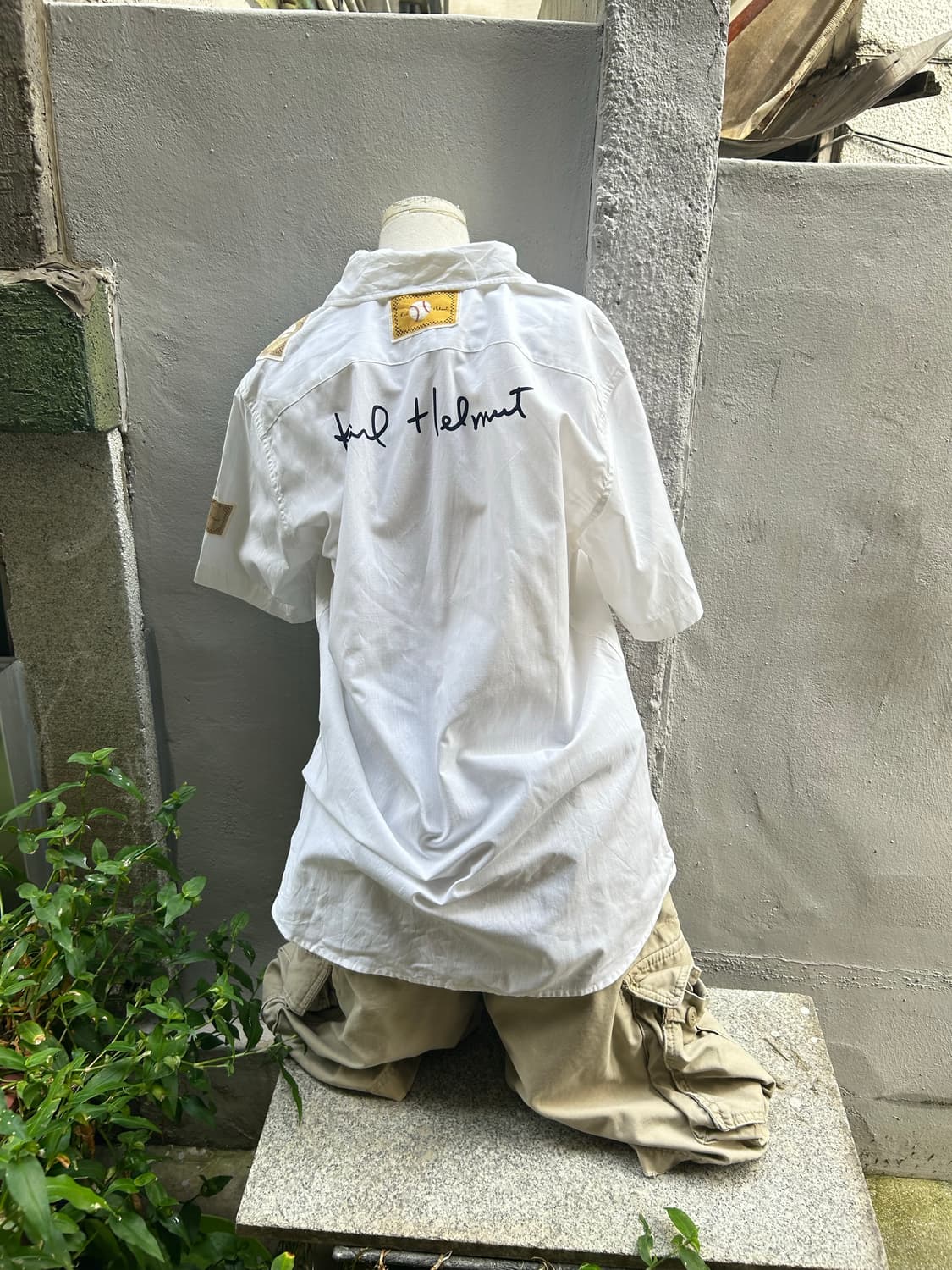 *rare* Jpn 90s 칼헬무트X스누피 오버핏 화이트 셔츠 상품이미지3