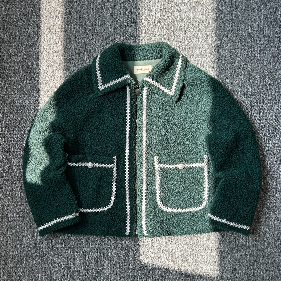 마리끌레르 그린 뽀글이 자켓 상품이미지1