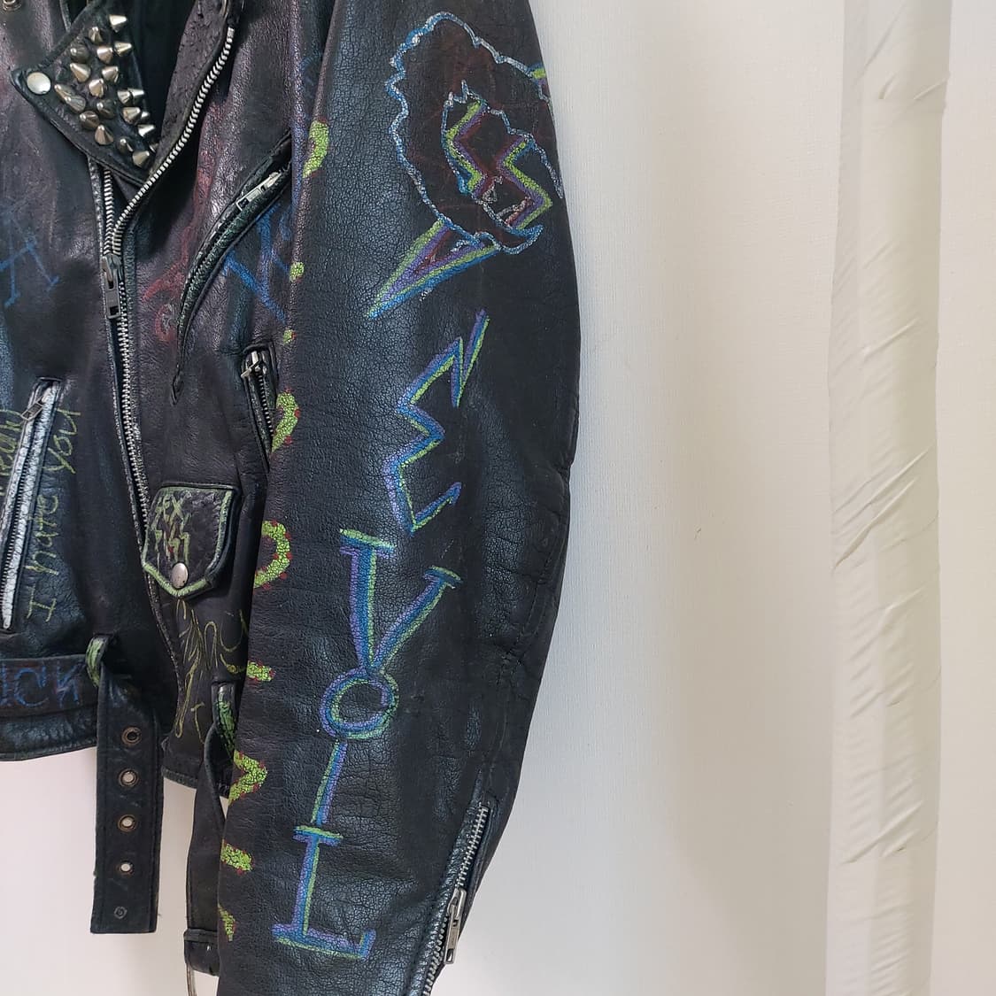 아메리칸 빈티지 펑크 레더자켓 상품이미지5