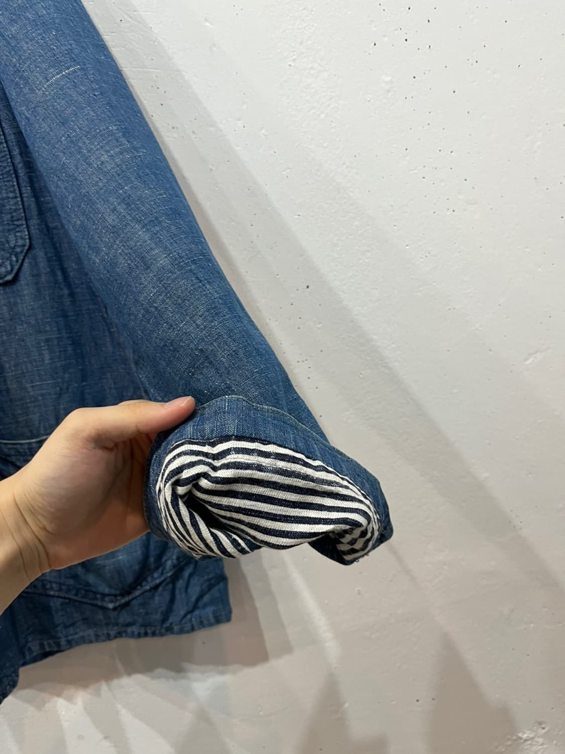 BLUE BLUE JAPAN 블루블루 헴프 커버올 자켓 MadeJAPAN 상품이미지7