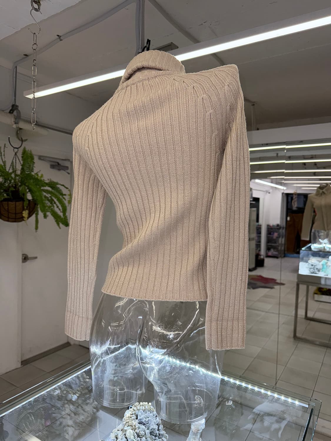 bold cuff glitter knit zip up 상품이미지5