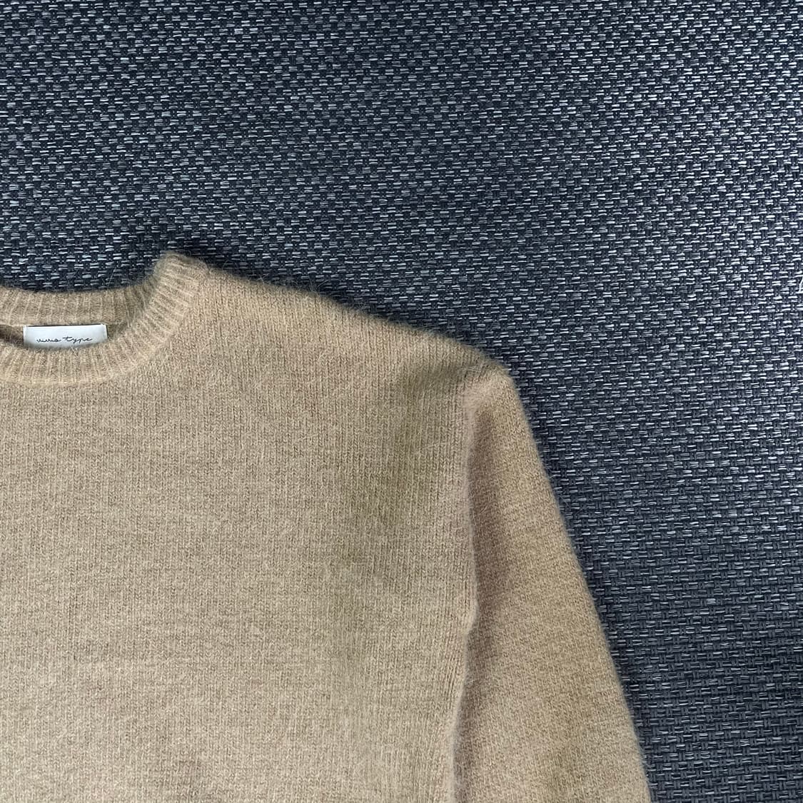 베이지 앙고라 니트 M 상품이미지3