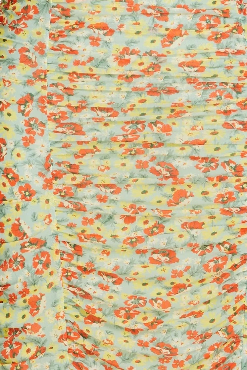 GANNI 가니 플로럴 롱 슬림 셔링 원피스 상품이미지4