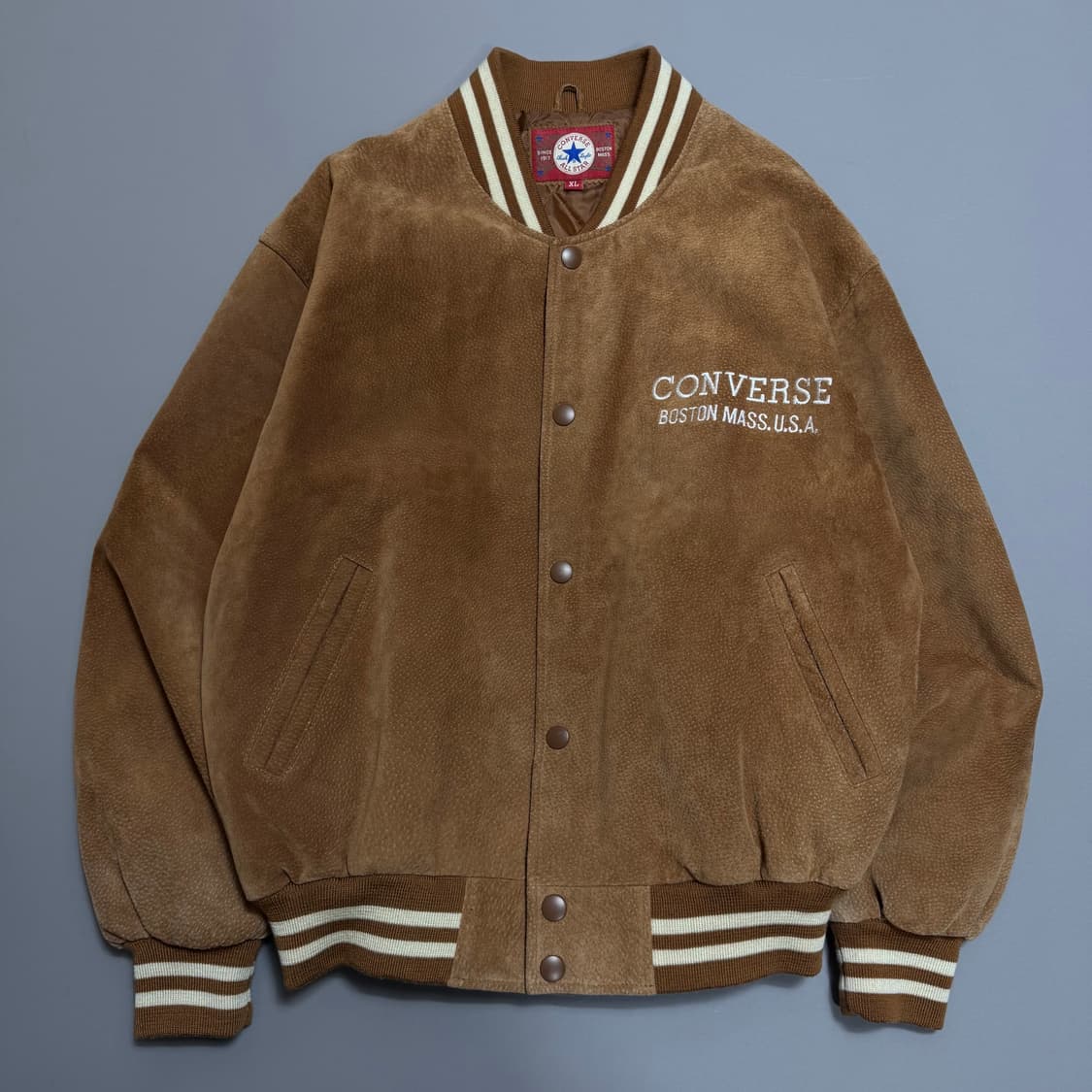 컨버스(CONVERSE) 00's 베이지 피그스킨 스펠아웃 봄버 자켓 상품이미지9