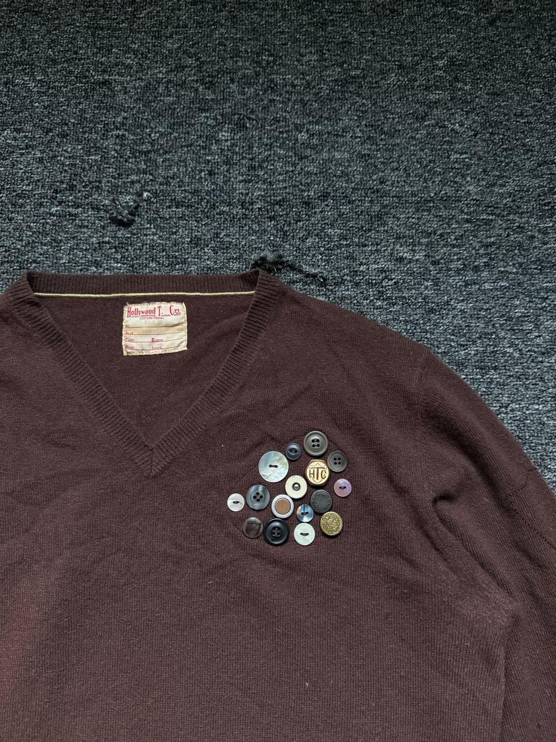 VTG 단추 브이넥 니트 상품이미지6