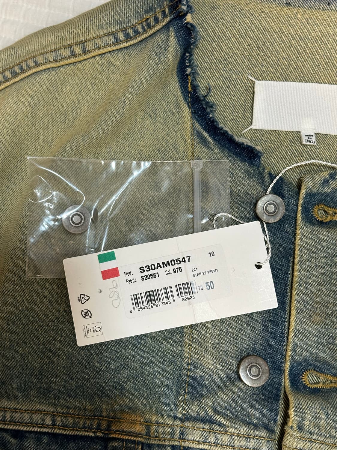 마르지엘라 차이나카라 데님 자켓 50사이즈 상품이미지7