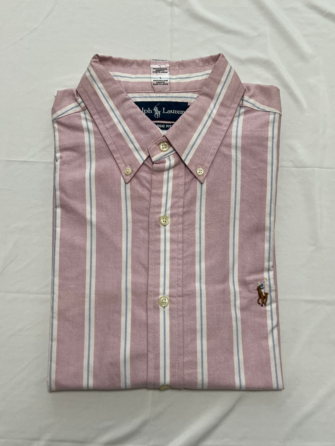 폴로 랄프로렌 클래식 버튼 다운 반팔 셔츠 L 상품이미지4