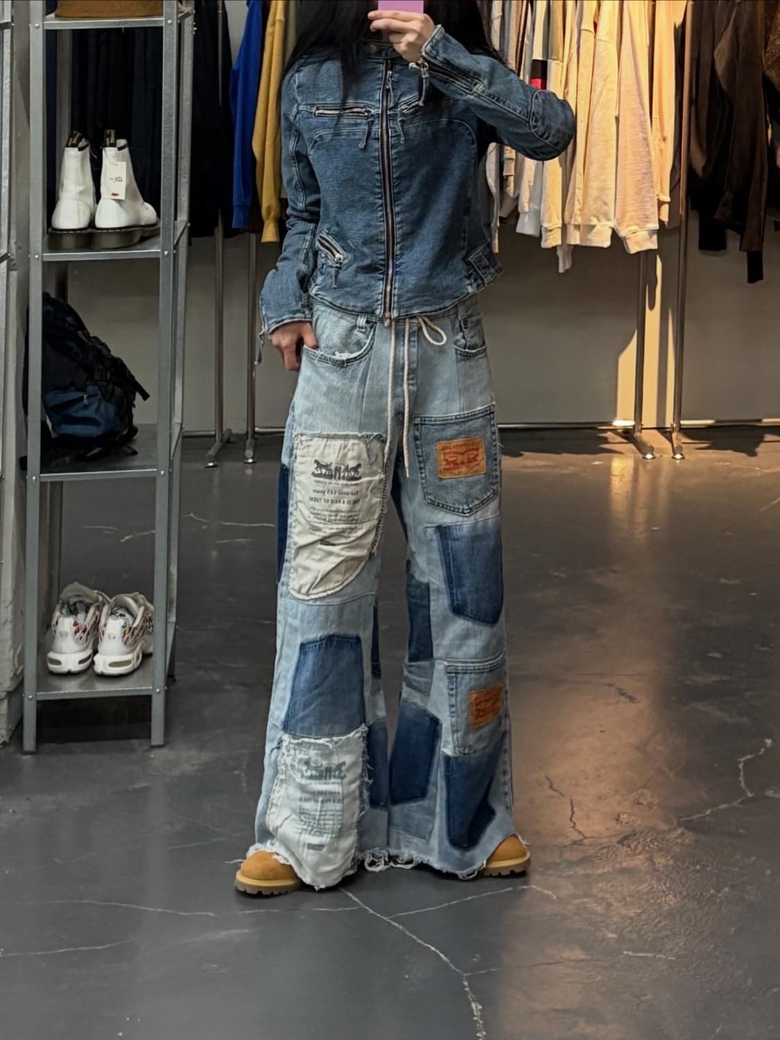 어반아웃피터스 크롭 데님 바이커자켓 A2744 상품이미지1