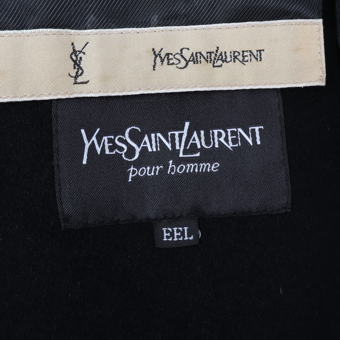 입생로랑 핸드메이드 ysl 로고 울 하프 코트 상품이미지8
