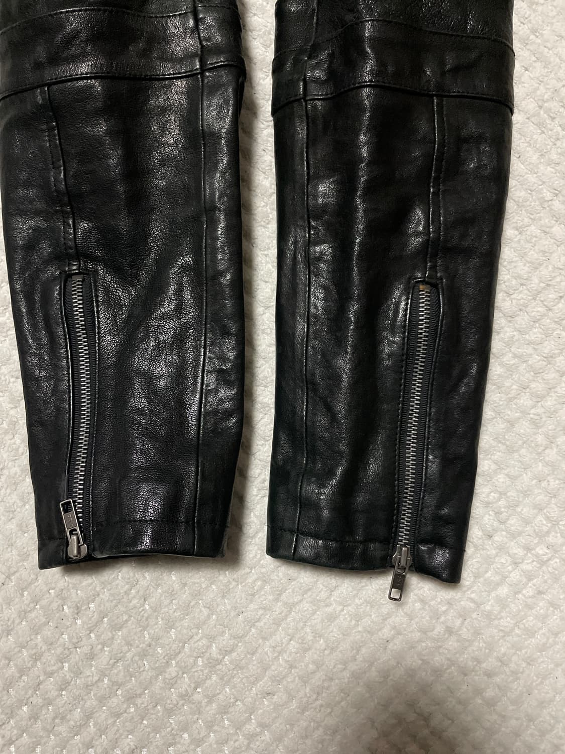 광희시장 웨스턴 무드 램스킨 양가죽 바이커 레더 자켓 상품이미지6