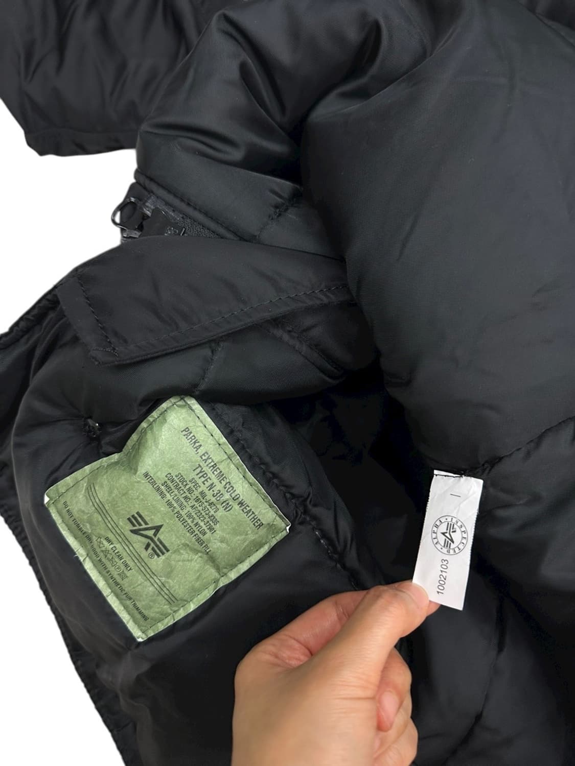 알파인더스트리 N3B 블랙 (M~XL) 상품이미지10