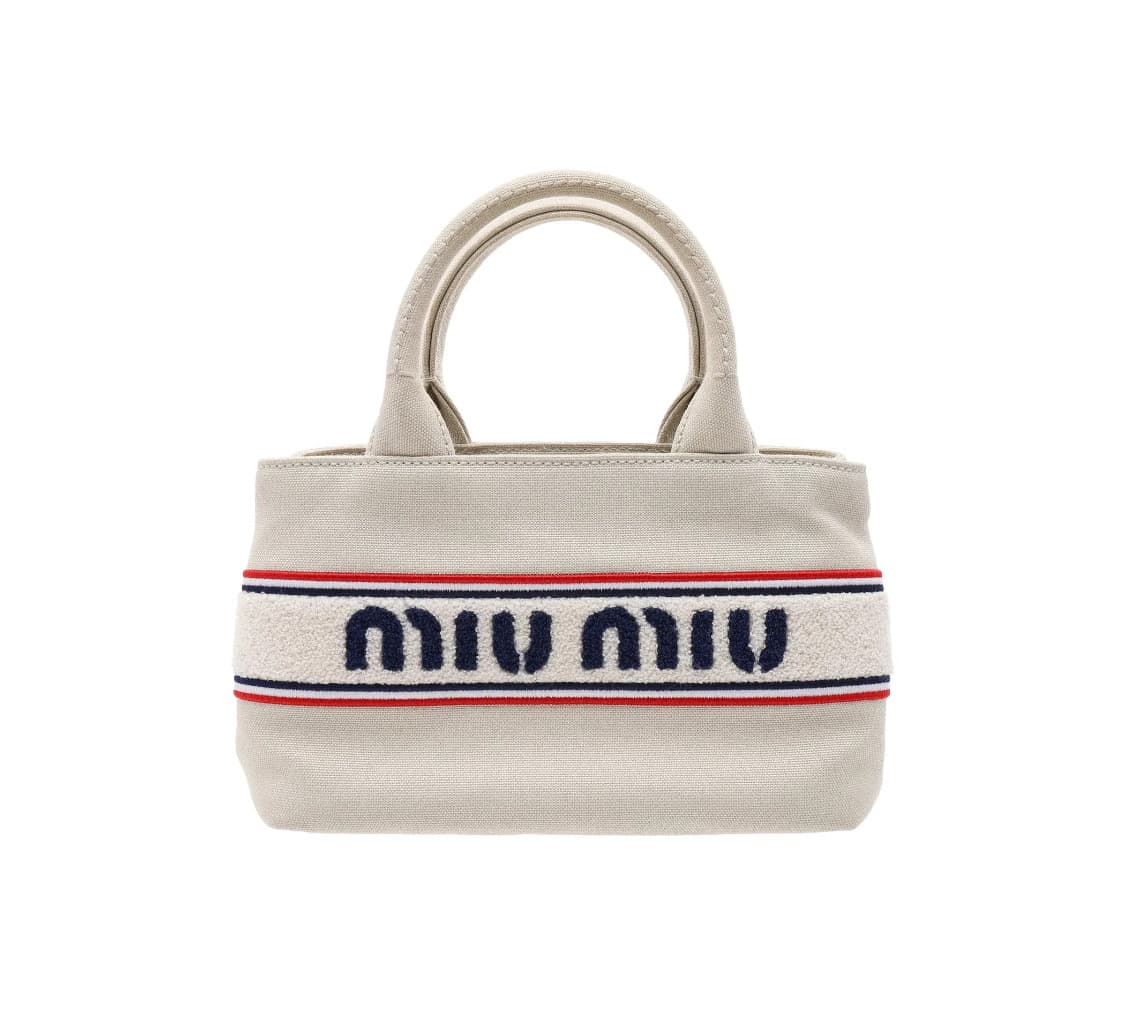 [A급] 미우미우 자수 로고 캔버스 토트백 판매합니다!!! 상품이미지3