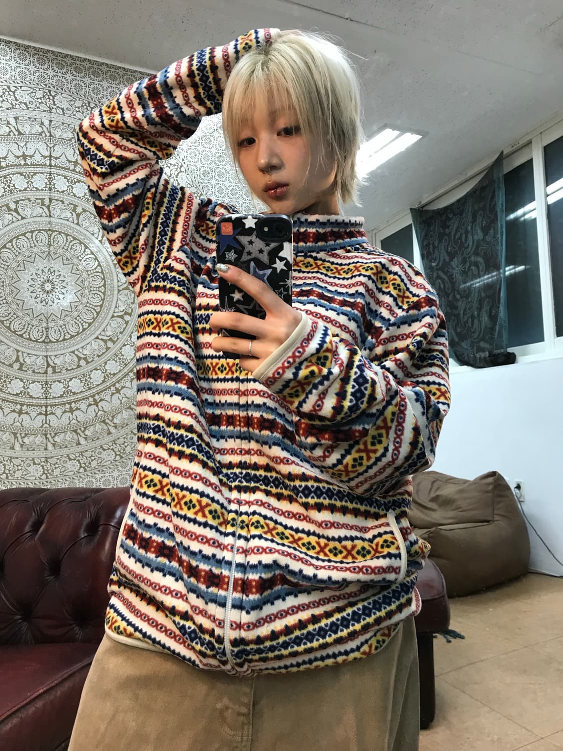 유니클로 빈티지 에스닉 후리스 상품이미지2
