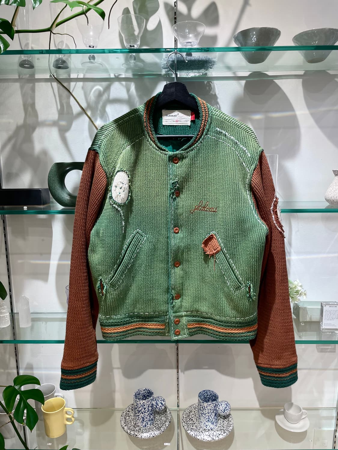 PLATEAU STUDIO knitted stitch varsity 상품이미지1