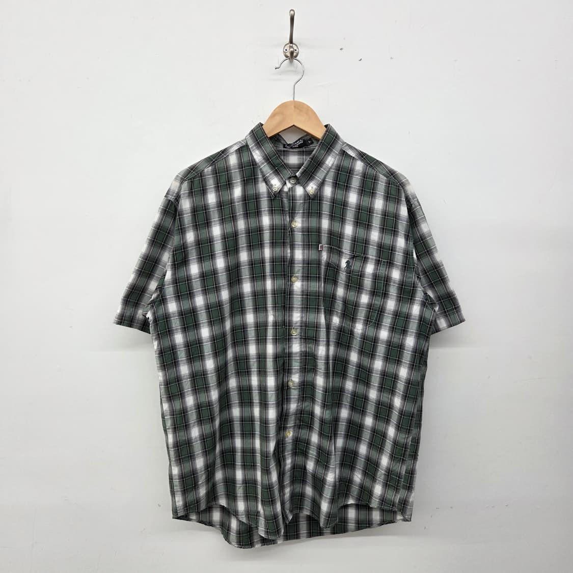 폴로 랄프로렌 체크 반팔 셔츠 남L 상품이미지1