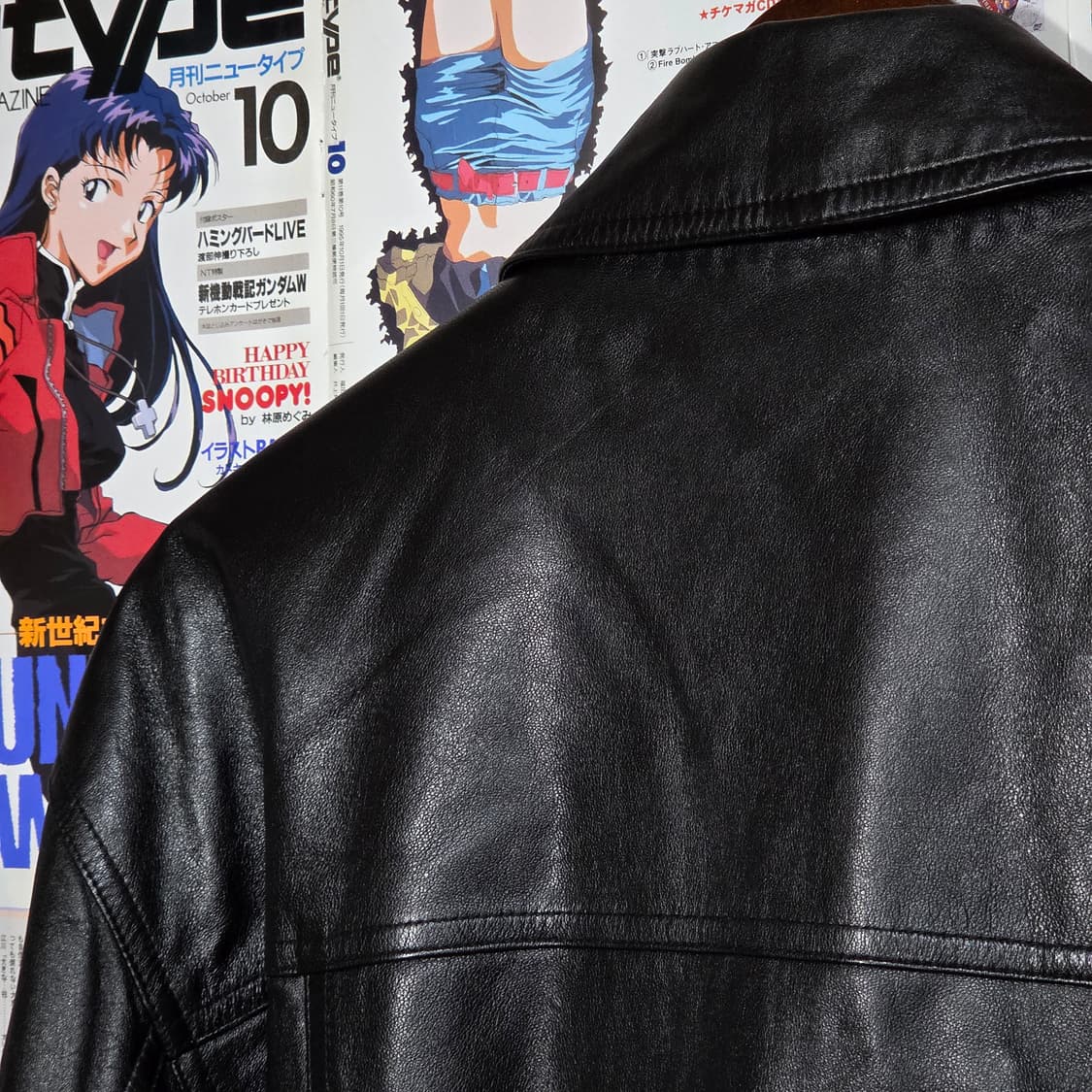 인디안 스트라이프 안감 양가죽 블랙 봄버 자켓 상품이미지7