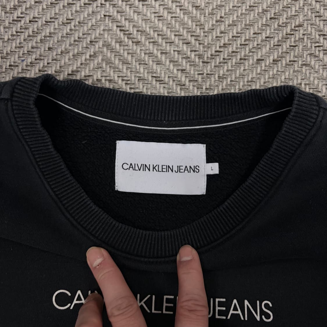 캘빈클라인 진스 라운드넥 베이직 맨투맨 v1062 상품이미지5