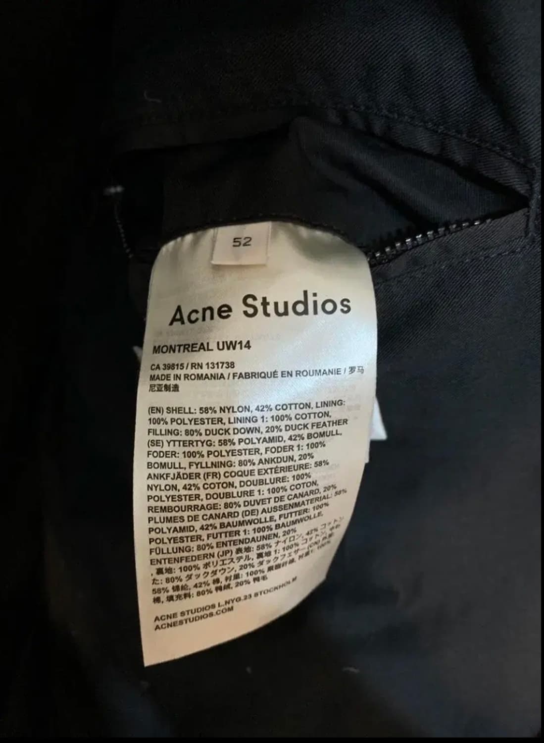 아크네스튜디오 몬트리올 패딩 블랙52 상품이미지4