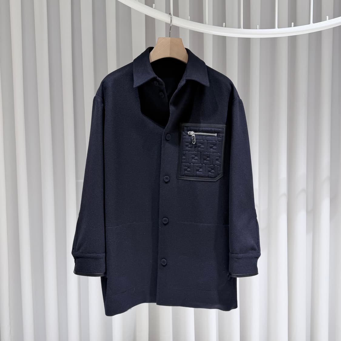 48 / 펜디 FF로고 블랙 캐시미어 코트 상품이미지1