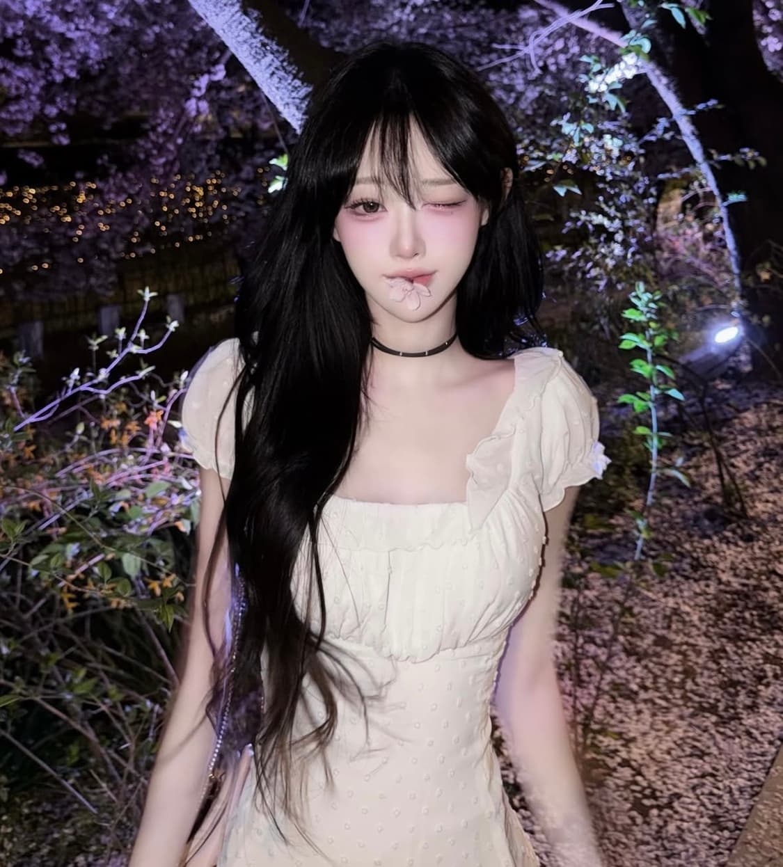 익스파이어드걸 스퀘어 도트 미니 원피스 화이트 상품이미지2