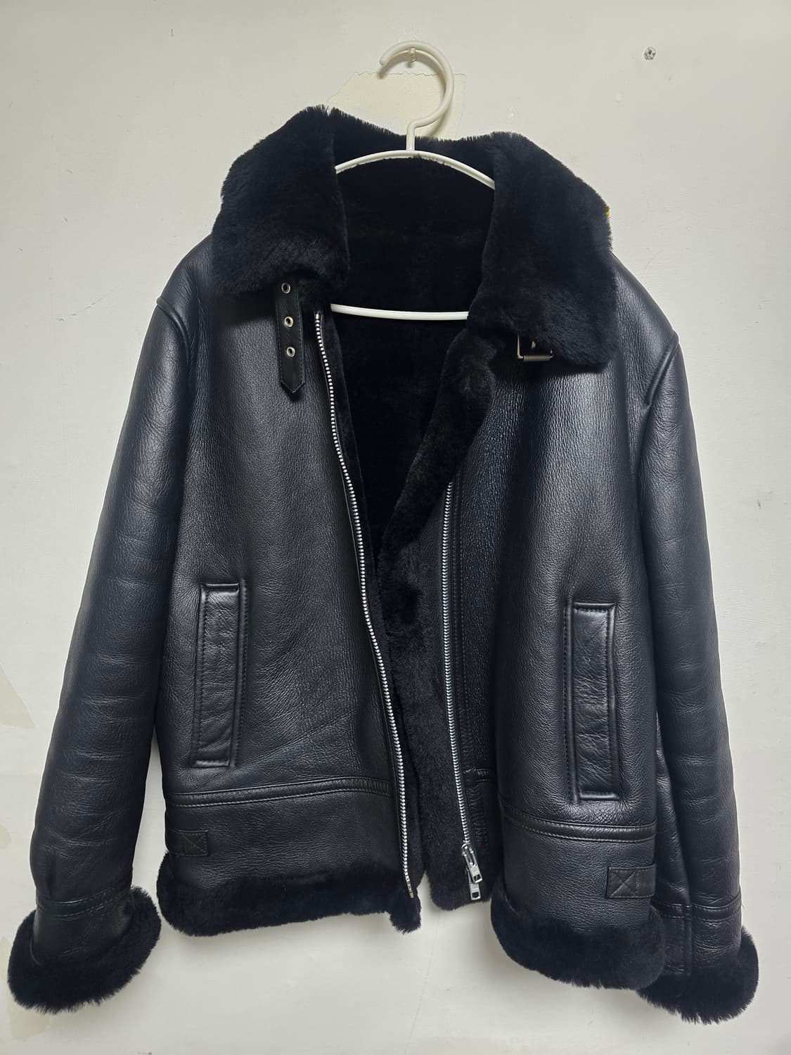 Sperone 블랙 리얼 양가죽 무스탕 자켓 66 (새상품)
 상품이미지4