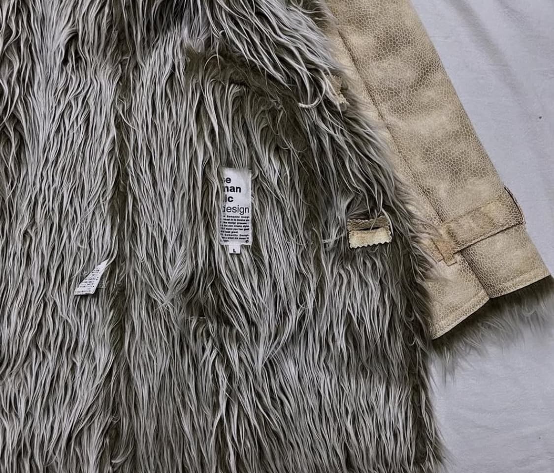 Semantic design faux fur trimming beige 상품이미지3