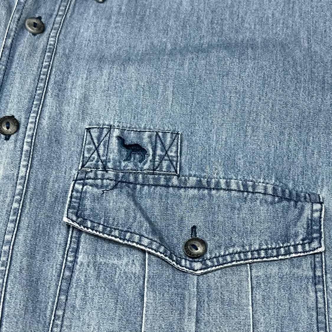  카멜 워크 데님 셔츠 y16065 상품이미지4