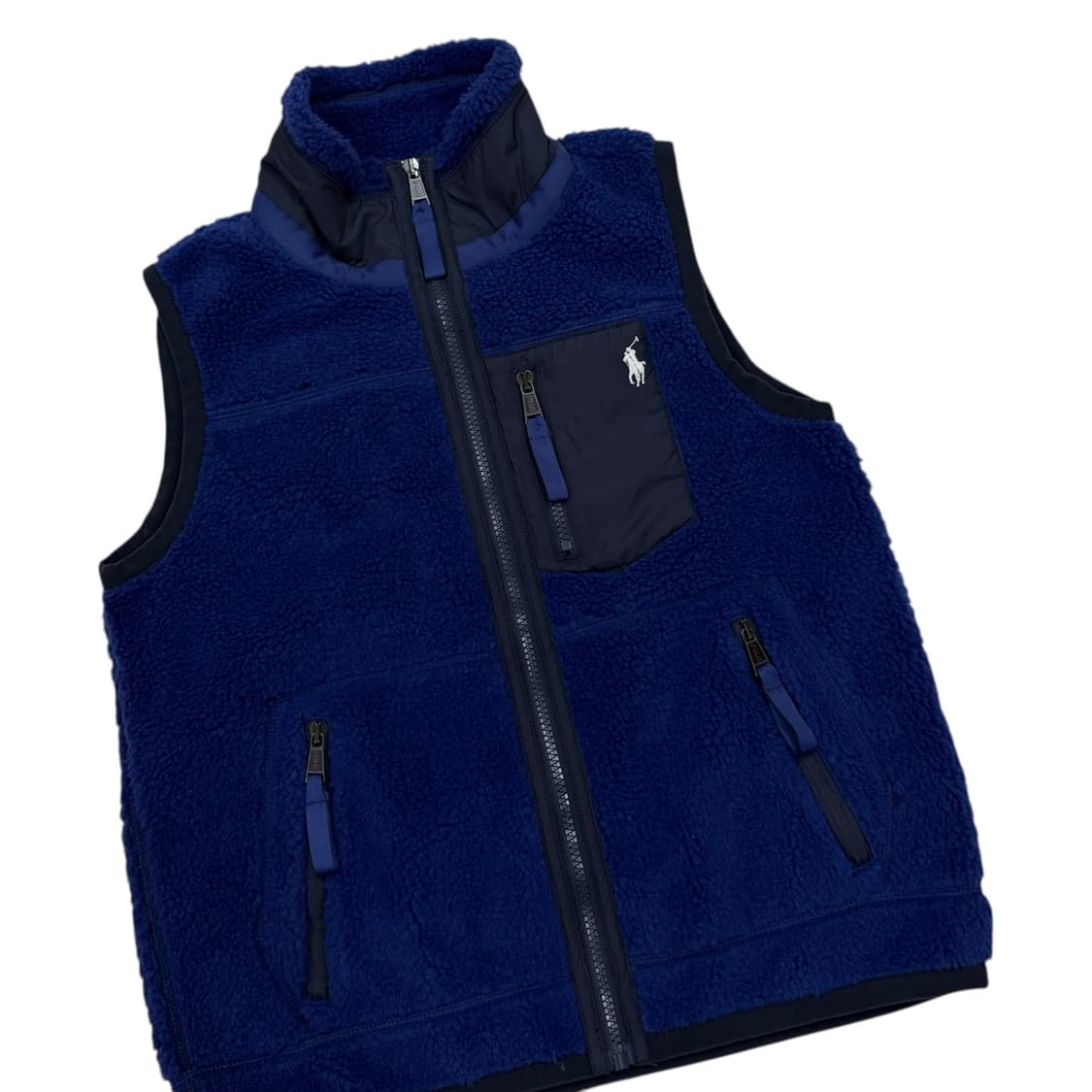폴로 랄프로렌 하이 파일 플리스 베스트 조끼 블루 S 상품이미지2
