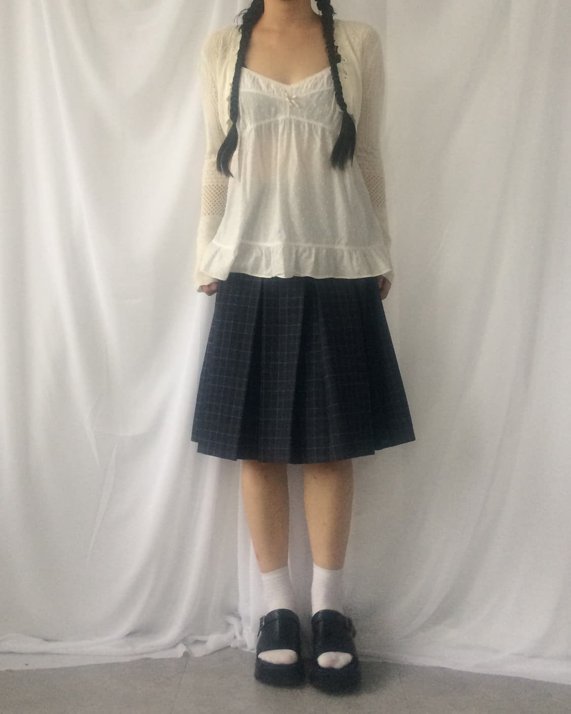 Punching knit open cardigan 상품이미지7