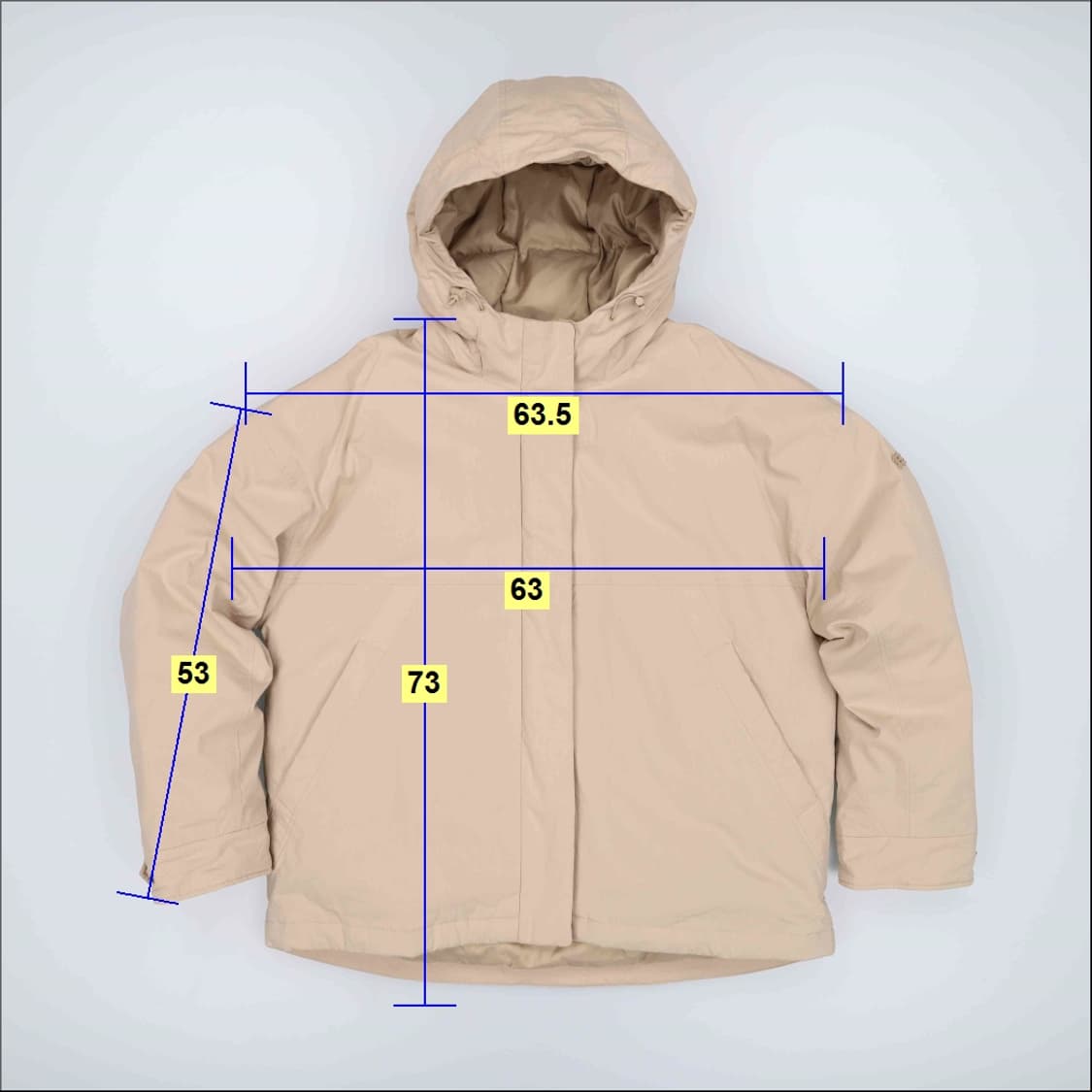 88 코오롱스포츠 25년 덕다운 숏패딩 자켓 아이보리 4155 상품이미지9