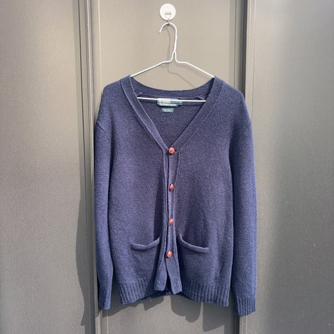 폴로 랄프로렌 네이비 울 100 니트 가디건 L P00016 상품이미지1