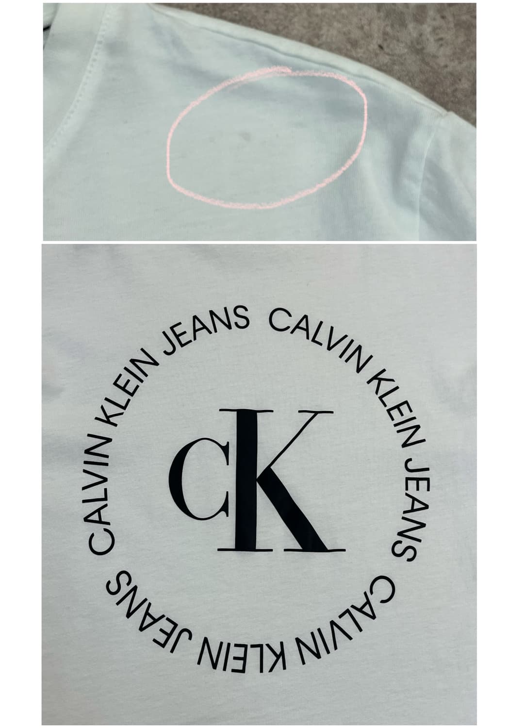 캘빈 클라인 반팔티 화이트 M #csz3921 상품이미지5