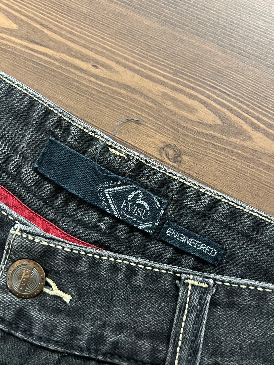 Evisu 에비수 엔지니어드 나팔핏 부츠컷 흑청 데님 팬츠 상품이미지7