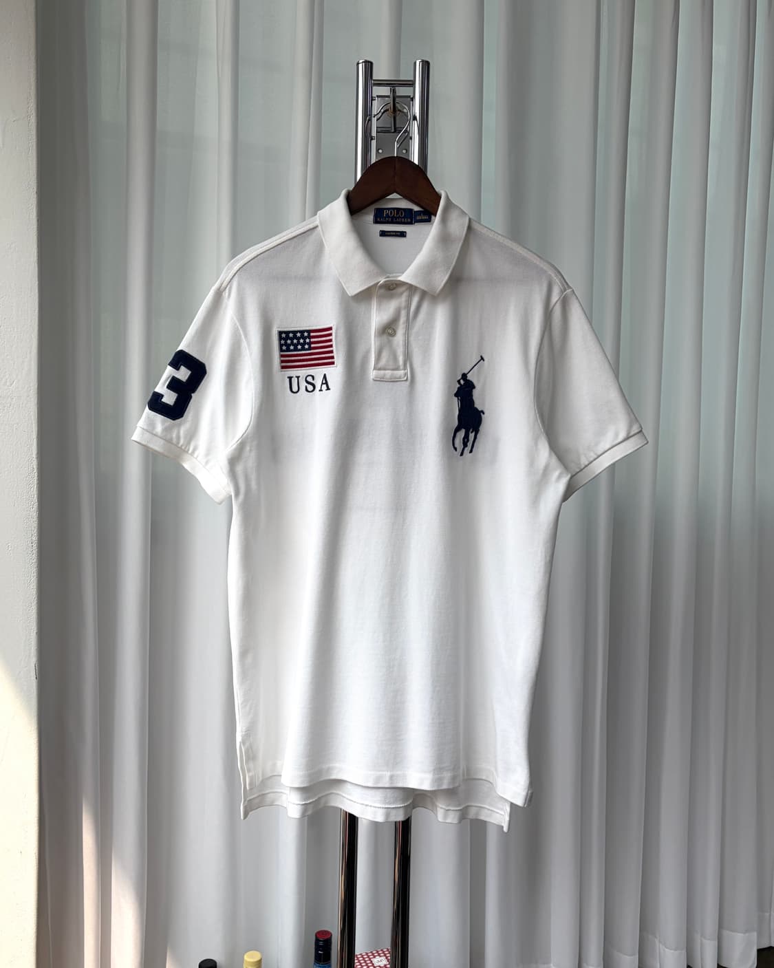 [L]폴로 랄프로렌 빅포니 치프키프 USA 성조기 카라 티셔츠 상품이미지4