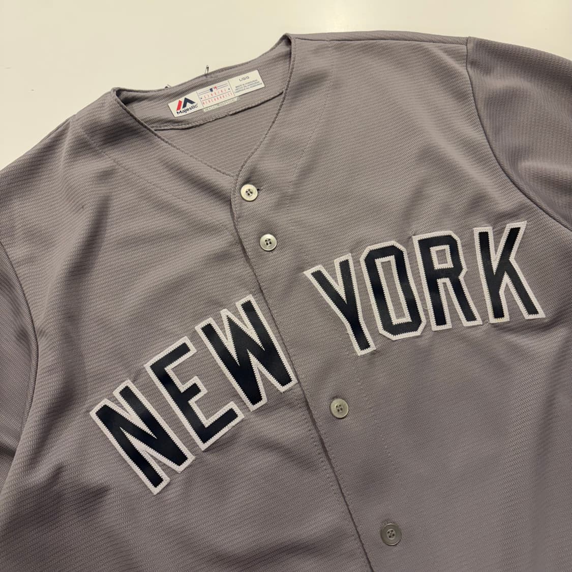 [L] 마제스틱 뉴욕 양키스 야구 유니폼 반팔 C936 상품이미지3