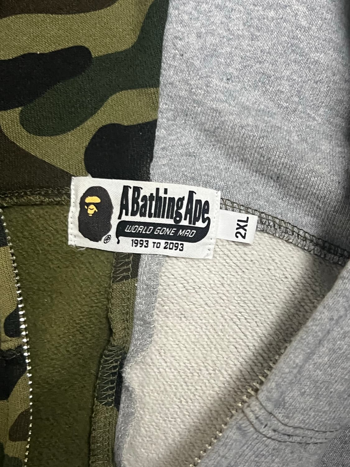 베이프 후드집업 2XL 팝니다. 상품이미지2